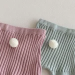 [66-100cm] フリル トップス &ネコ 刺繡 3点セット - Image 5