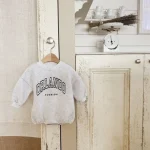 [66-100cm] 韓国風 英字柄 ロンパース - Image 13