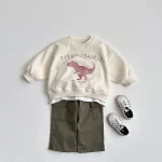 [80-130cm] 恐竜柄 プルオーバ トレーナー - Image 3