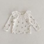 [66-90cm]インナーシャツ フリル襟 ロングスリーブ おしゃれ 肌に優しい トップス - Image 6