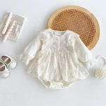 [59-90cm]ロンパースレース襟 おしゃれ 可愛い ベビー服 - Image 6