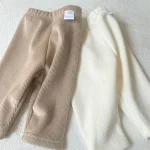 [66-90cm] シンプル ボア付き レギンス - Image 4