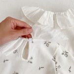 [66-90cm]インナーシャツ フリル襟 ロングスリーブ おしゃれ 肌に優しい トップス - Image 8