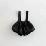 [66-100cm]2点セット フリル襟 ドット シャツ & サロペット - Image 4