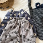 [80-130cm] 星柄 カジュアル ボア パンツ