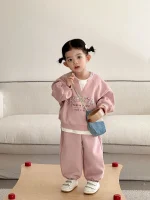 [80-150cm]セットアップ 英字プリント カジュアル 定番 - Image 3