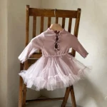 [66-90cm] リボン チュール ワンピース - Image 10