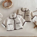 [66-100cm] ノーカラーボア アウター - Image 2