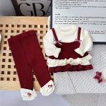 [66-90cm]可愛い レイヤード セットアップ - Image 2