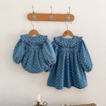 [66-110cm]ワンピースORロンパース デニム フリルネック 可愛い 女の子 - Image 10