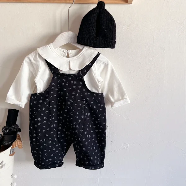 [66-90cm] 小花柄 サロペットORインナーシャツ