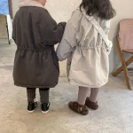 [80-150cm] ボア襟 ロングコート - Image 10