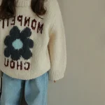 [90-140cm] 花柄 セーター - Image 4