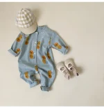 [66-90cm]ウサギor花柄ORパンダ オールインワン - Image 2