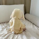 [66-90cm] ウサギ耳 フード付き ボア ロンパース - Image 7