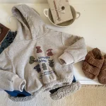 [80-130cm] 熊柄ボアプル オーバー - Image 4