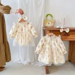 [66-120cm]ロンパース OR ワンピース 肩フリル レース風 - Image 3