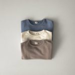 [66-120cm]スウェット 無地 クルーネック ルーズ 着心地良い トップス - Image 19