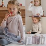 [90-150cm]インナーシャツ チュール フリル襟 トップス - Image 7