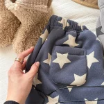 [80-130cm] 星柄 カジュアル ボア パンツ - Image 10