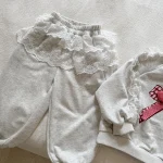 [80-150cm]レースリボン スウェットセットアップ - Image 8