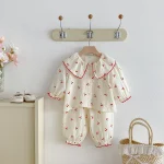 [66-100cm] チェリープリント セットアップ - Image 3