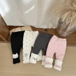 [73-110cm] 動物柄 ボア レギンス - Image 6