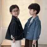 [80-150cm] ポケット付き デニム アウター - Image 14