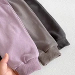 [73-110cm] ポケット付き 英字&熊柄 セットアップ - Image 4