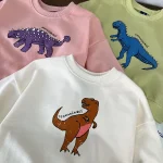 [80-130cm] 恐竜プリント トレーナー - Image 10