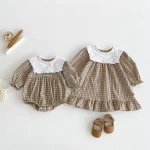 [66-130cm] スクエア襟 ワンピース or  ロンパース - Image 11