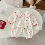 [66-100cm] チェリープリント セットアップ