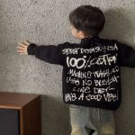 [90-140cm]アルファベットプリント ニット セーター - Image 3