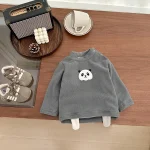 [73-110cm] ウサギ柄 ボア セットアップ - Image 7