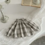 [66-90cm] フリル襟 チェック トップス - Image 13