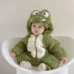 [66-100cm] 恐竜デザイン ボア オールインワン - Image 4