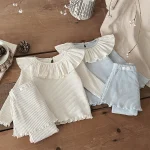 [73-100cm] 丸襟リブ セットアップ - Image 6