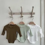 [66-90cm] フリル襟 ロンパース