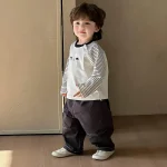 [73-110cm]カジュアルパンツ 熊柄   履きやすい ボトムス - Image 5