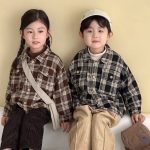 [80-150cm]シャツ チェック柄 カジュアル 合わせやすい トップス - Image 19