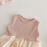 [73-120cm]カーディガンORワンピース リボン付き クリーム ローズ ベビー服