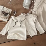 [73-100cm] リボンor肩フリル トップス - Image 3