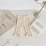 [73-110cm] リボンリブ パンツ - Image 2