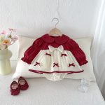 [66-90cm]ロンパース 蝶結び レッド 可愛い おしゃれ 定番 - Image 12