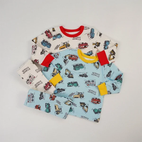 [80-130cm] 車プリント ルームウェア