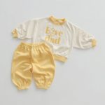 [80-130cm]セットアップ 笑顔柄 英字プリント 二点セット - Image 10