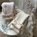 [66-100cm]リボン リブ レギンス - Image 3