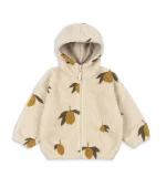 [80-110cm] ヨーロッパ風 フリースレモンorチェリー柄 オールインワン - Image 2