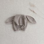 [66-90cm]3点セット ニット カーディガン&サロペットロンパース&帽子