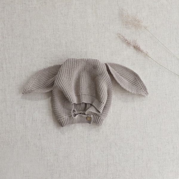 [66-90cm]3点セット ニット カーディガン&サロペットロンパース&帽子